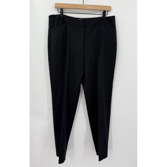 Talbots Dress Pants Womens 12 Petite Black Heritage Wool Blend Office Casual - Picture 1 of 8